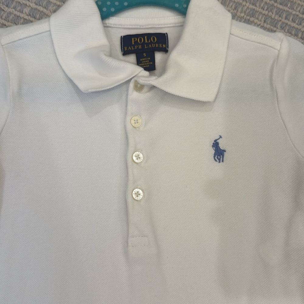 Ralph Lauren White and Pink Casual Polo Dress - Picture 3 of 4
